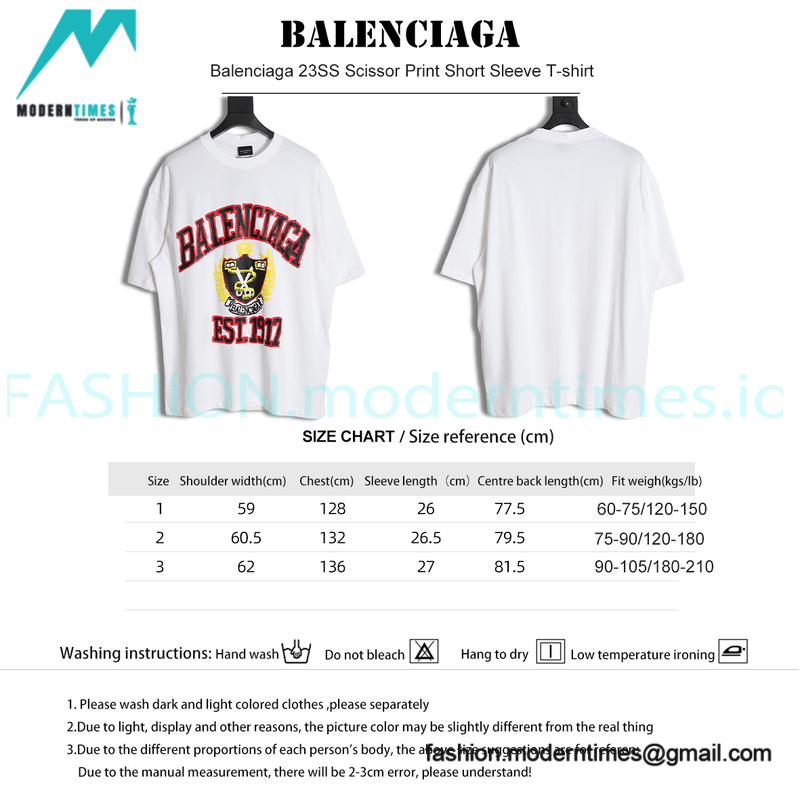 Balenciaga - 23SS Scissor Print Short Sleeve T-shirt